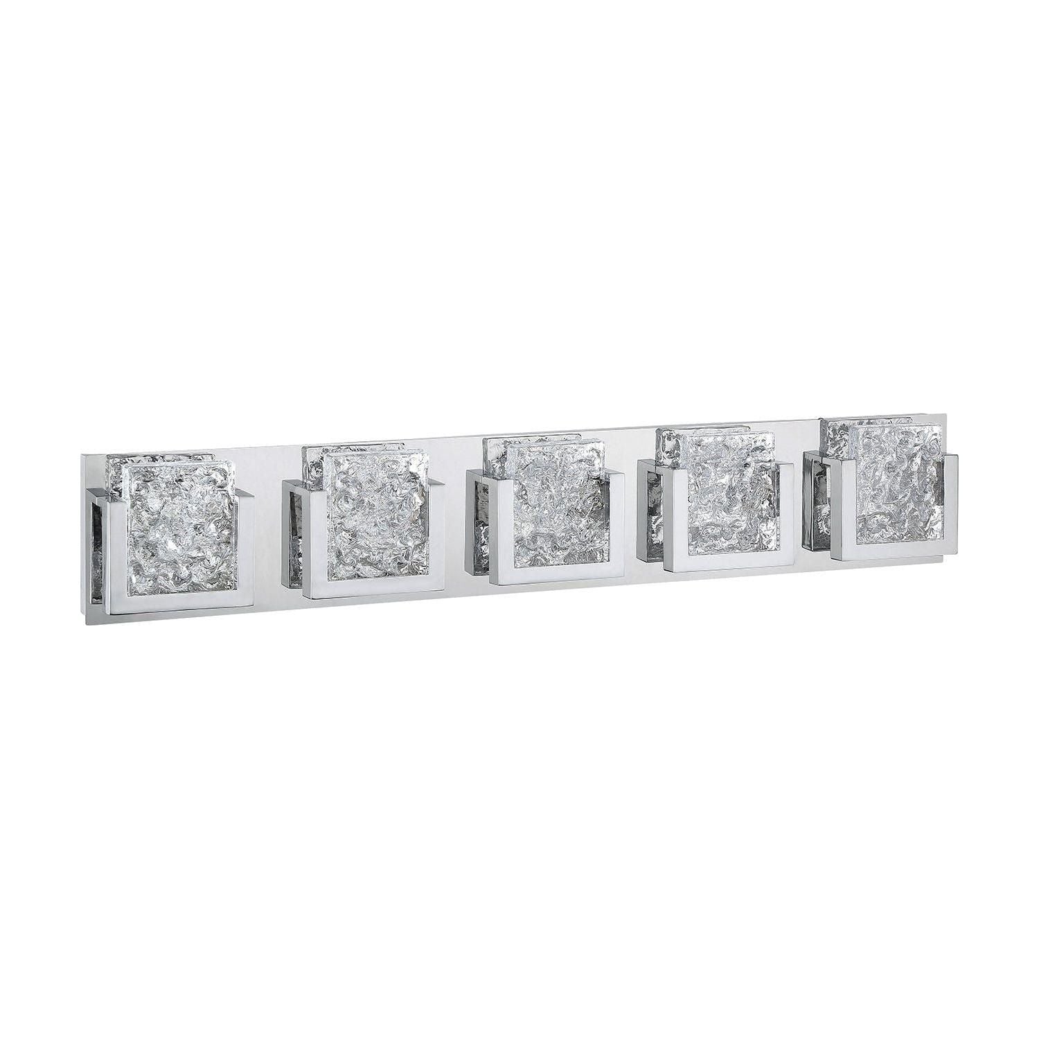 Kendal Lighting - Ice-Lava LED Vanity Light - VF9200-5L-CH - Canada Light Shop