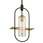 Troy Lighting Canada - F6397-TBZ/BBA - One Light Hanging Lantern - Smyth - Textured Bronze Brushed Brass
