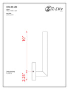 Z-Lite 576S-BK-LED Edge Outdoor Wall Light in Matte Black