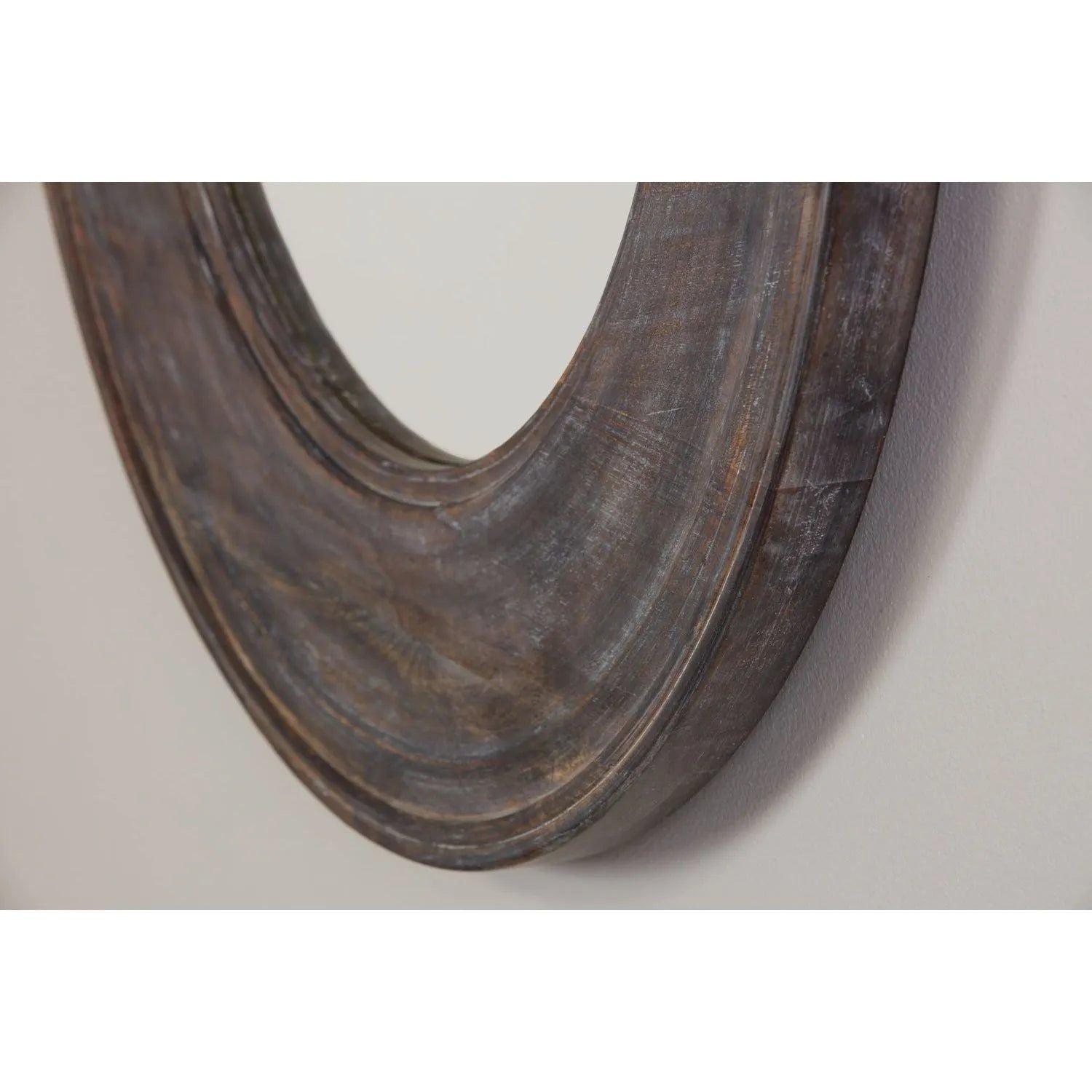 Capital Lighting Fixture Company - 36" Round Black Wash Mango Wood Mirror - 734002MM - Canada Light Shop
