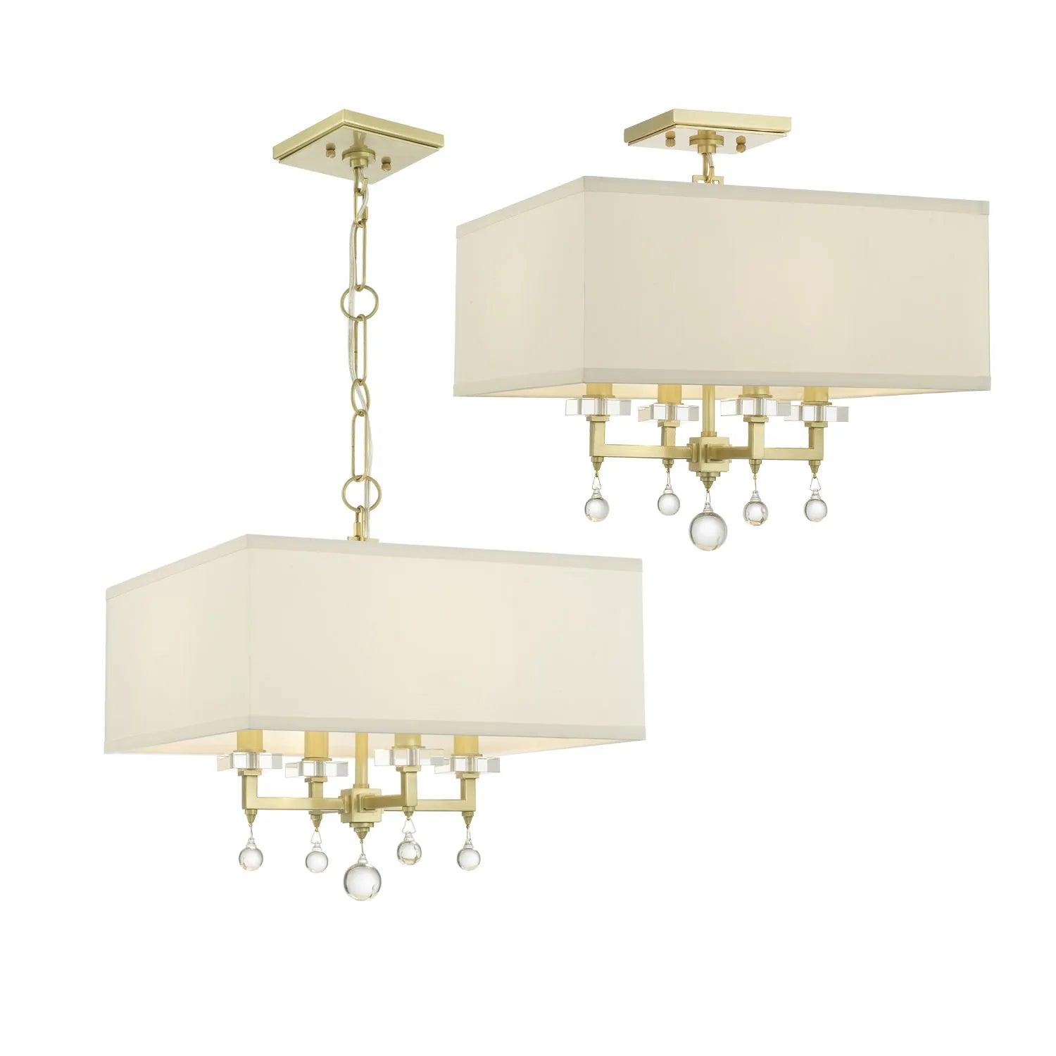 Crystorama - Paxton Four Light Chandelier - 8105-AG - Canada Light Shop