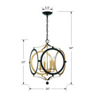 Crystorama - Odelle Four Light Chandelier - ODE-704-BK-GA - Canada Light Shop
