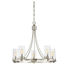 Meridian M10018BN Five Light Chandelier in Brushed Nickel