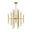 Meridian M10040NB 24 Light Chandelier in Natural Brass