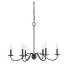 Meridian M10042AI Six Light Chandelier in Aged Iron