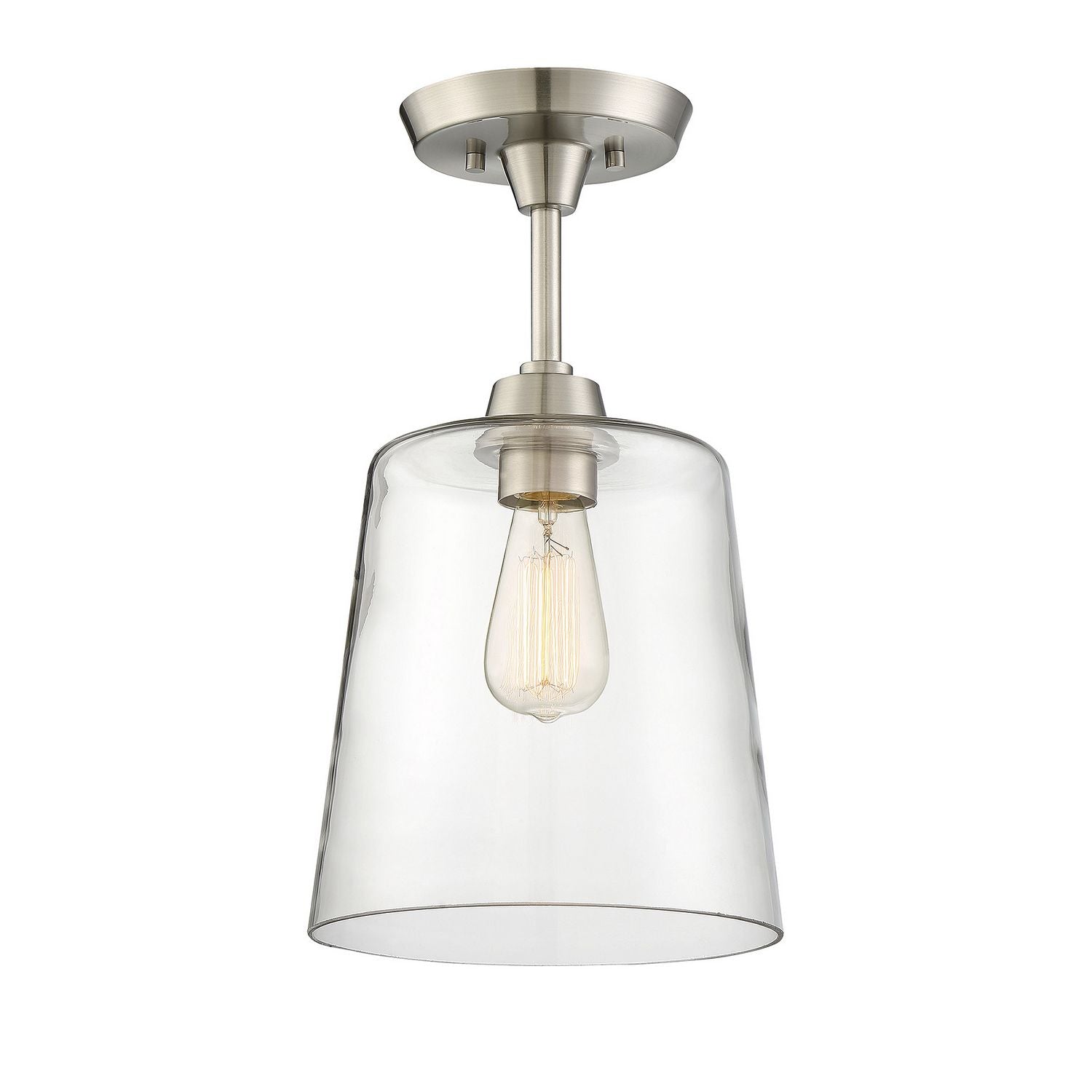 Meridian M60010BN One Light Semi-Flush Mount in Brushed Nickel