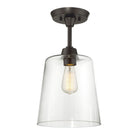Meridian M60010ORB One Light Semi-Flush Mount in Oil Rubbed Bronze