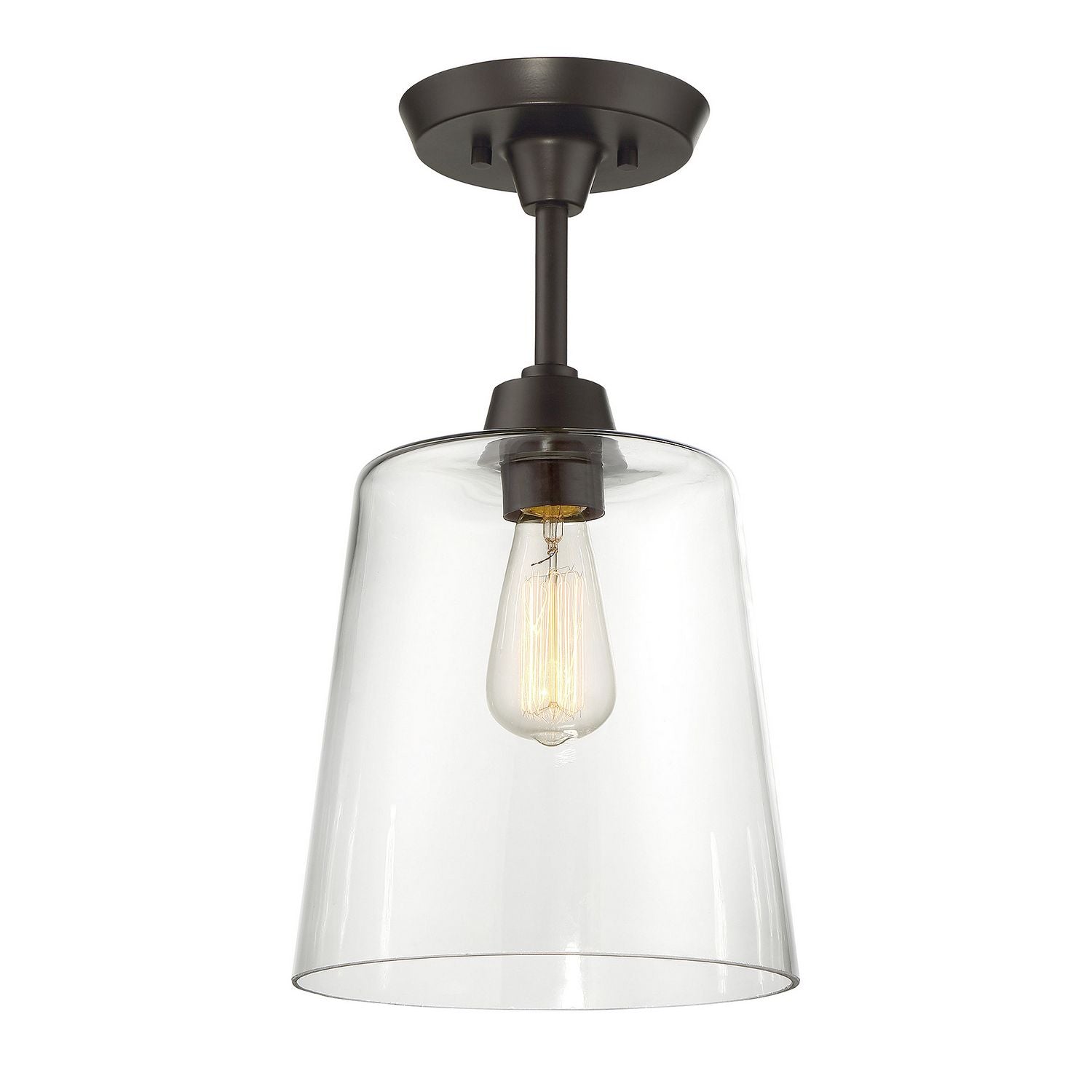 Meridian M60010ORB One Light Semi-Flush Mount in Oil Rubbed Bronze