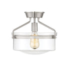Meridian M60011BN One Light Semi-Flush Mount in Brushed Nickel