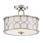 Meridian M60015PN Two Light Semi-Flush Mount in Polished Nickel