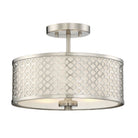 Meridian M60016BN Two Light Semi-Flush Mount in Brushed Nickel