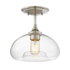 Meridian M60017BN One Light Semi-Flush Mount in Brushed Nickel