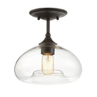 Meridian M60017ORB One Light Semi-Flush Mount in Oil Rubbed Bronze