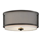 Meridian M60018ORB Three Light Flush Mount in Oil Rubbed Bronze