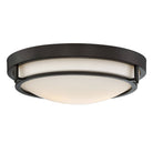 Meridian M60019ORB Two Light Flush Mount in Oil Rubbed Bronze