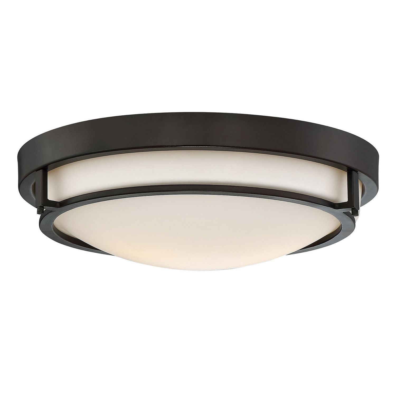 Meridian M60019ORB Two Light Flush Mount in Oil Rubbed Bronze