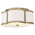 Meridian M60020NB Three Light Semi-Flush Mount in Natural Brass