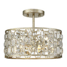 Meridian M60033SG Two Light Flush Mount in Silver Gold