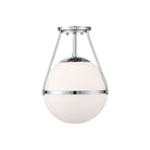 Meridian M60054CH One Light Semi-Flush Mount in Chrome