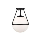 Meridian M60054MBK One Light Semi-Flush Mount in Matte Black