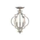 Meridian M60055PN Three Light Semi-Flush Mount in Polished Nickel