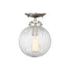 Meridian M60056BN One Light Semi-Flush Mount in Brushed Nickel