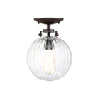 Meridian M60056ORB One Light Semi-Flush Mount in Oil Rubbed Bronze