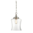 Meridian M70019BN One Light Mini Pendant in Brushed Nickel