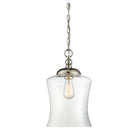 Meridian M70019PN One Light Mini Pendant in Polished Nickel