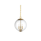 Meridian M70060NB Three Light Pendant in Natural Brass