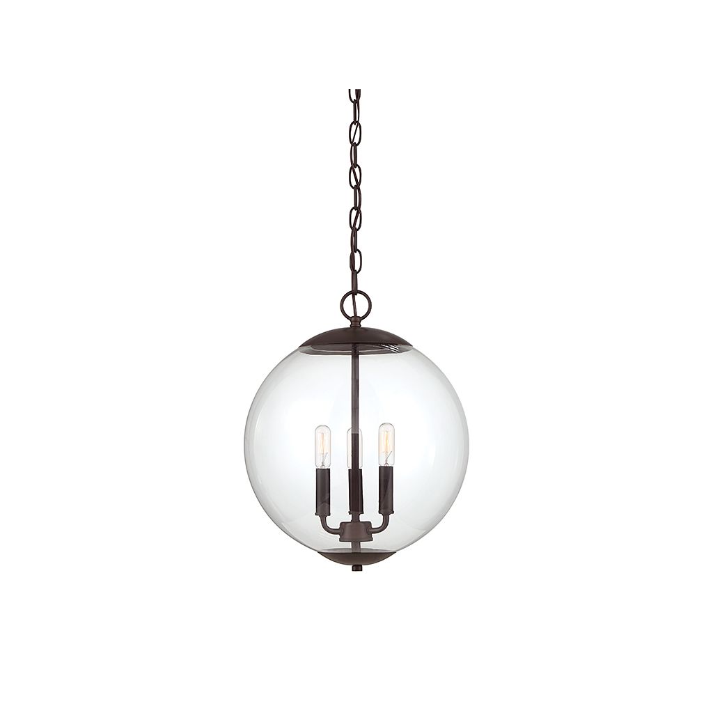 Meridian M70060ORB Three Light Pendant in Oil Rubbed Bronze