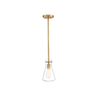 Meridian M70063NB One Light Pendant in Natural Brass