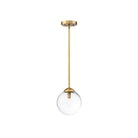 Meridian M70067NB One Light Pendant in Natural Brass