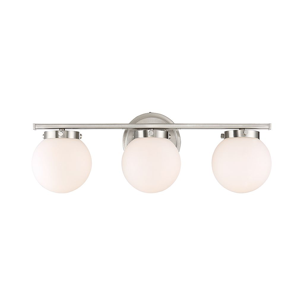 Meridian M80023BN Three Light Bathroom Vanity Light in Brushed Nickel