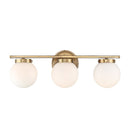 Meridian M80023NB Three Light Bathroom Vanity Light in Natural Brass