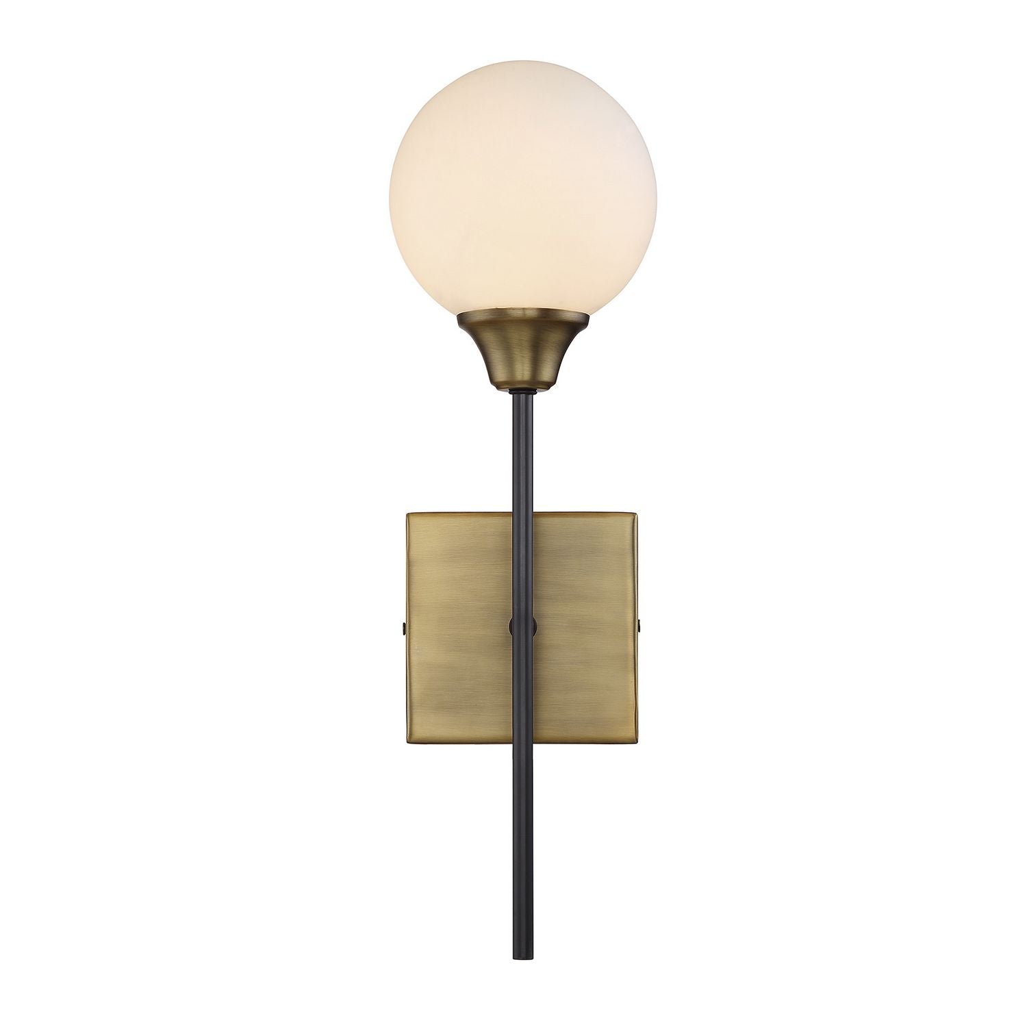 Meridian M90003-79 One Light Wall Sconce in Oiled Rubbed Bronze with Natural Brass