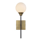 Meridian M90003-79 One Light Wall Sconce in Oiled Rubbed Bronze with Natural Brass