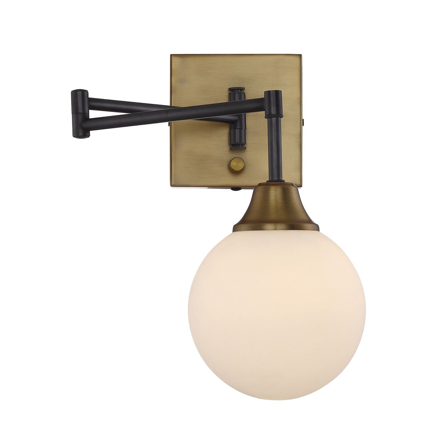 Meridian M90006-79 One Light Wall Sconce in Oiled Rubbed Bronze with Natural Brass