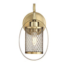 Meridian M90015NB One Light Wall Sconce in Natural Brass