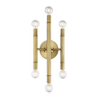 Meridian M90018NB Six Light Wall Sconce in Natural Brass