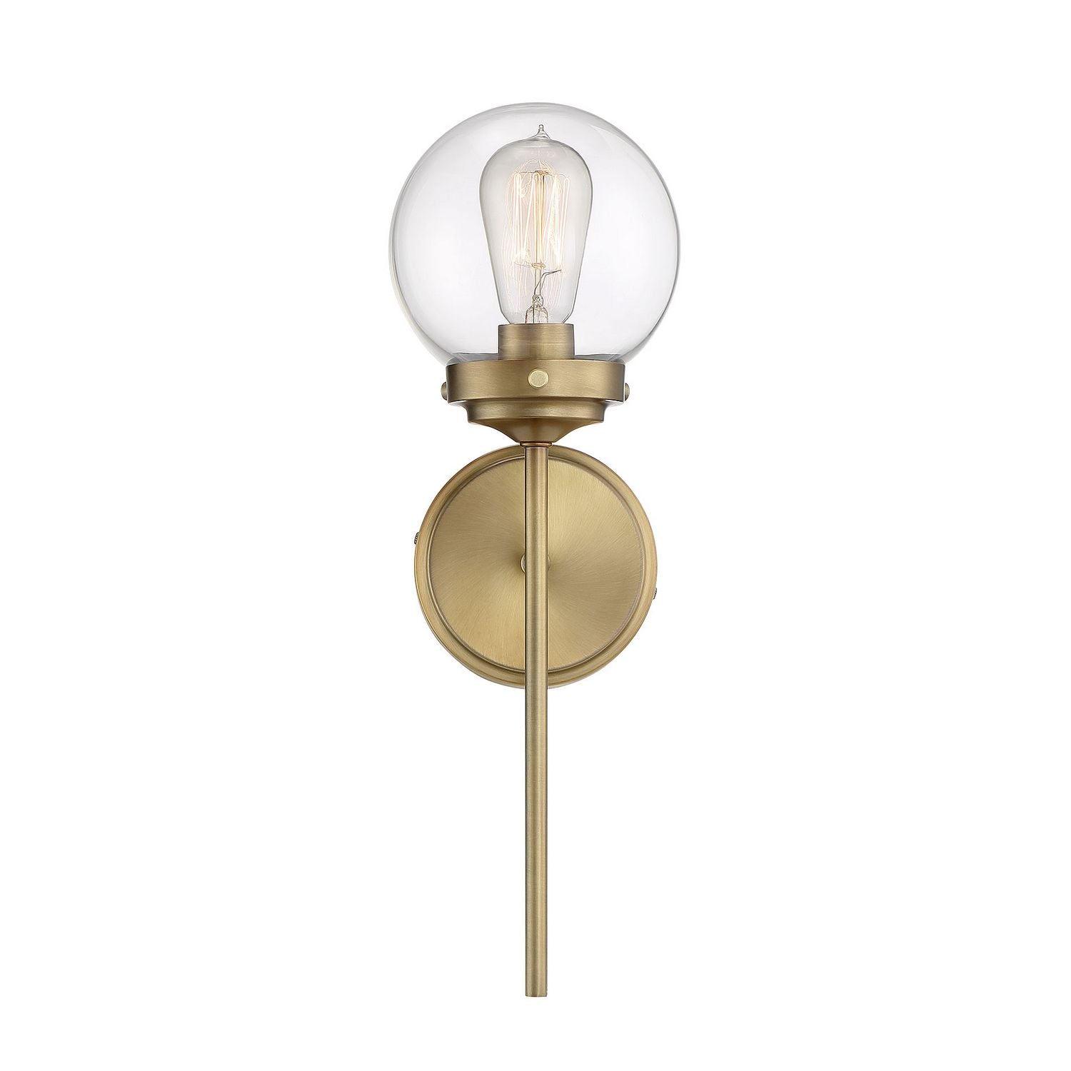 Meridian M90025NB One Light Wall Sconce in Natural Brass