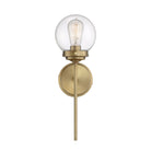 Meridian M90025NB One Light Wall Sconce in Natural Brass