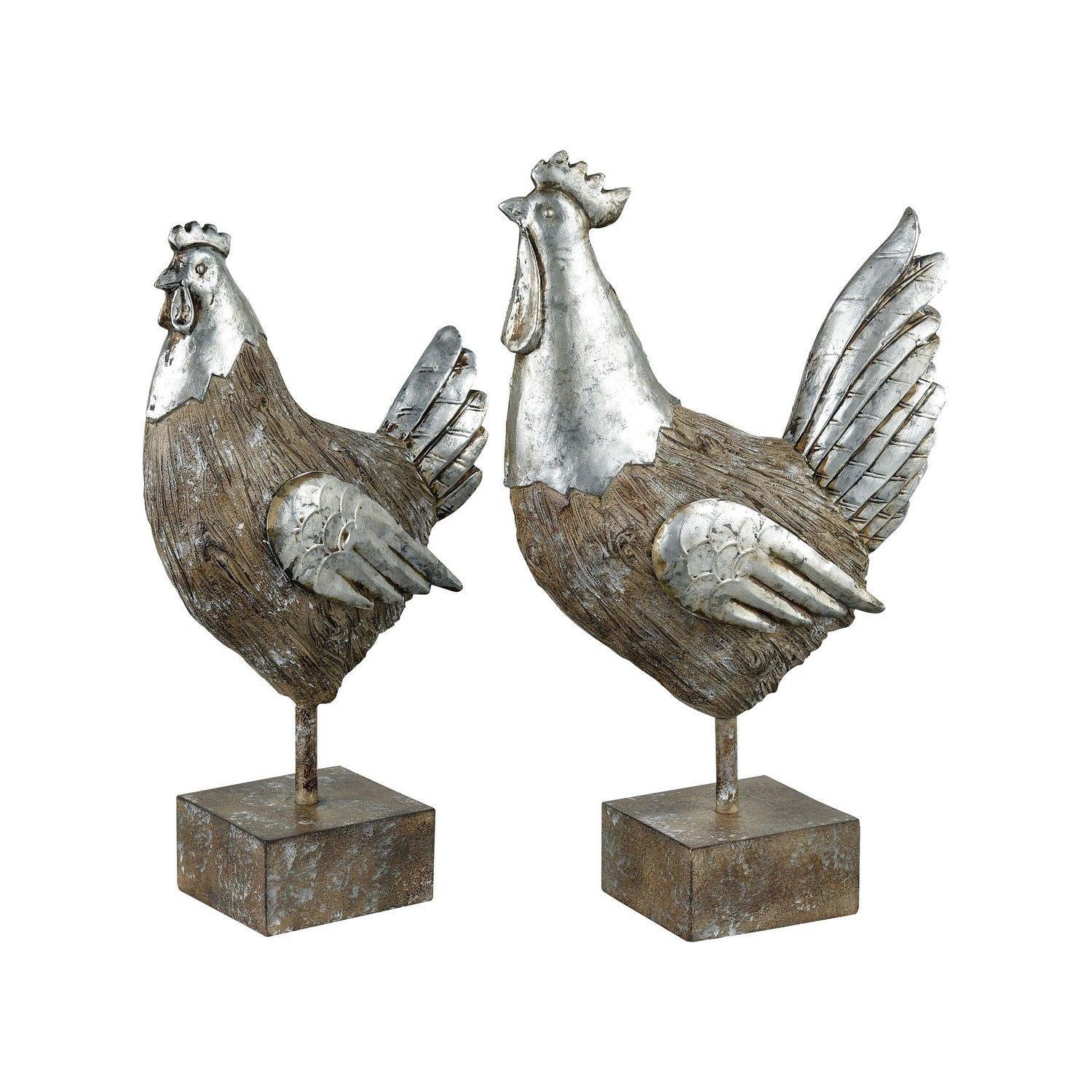 ELK Home - Set of 2 Chickens - 015717 - Canada Light Shop