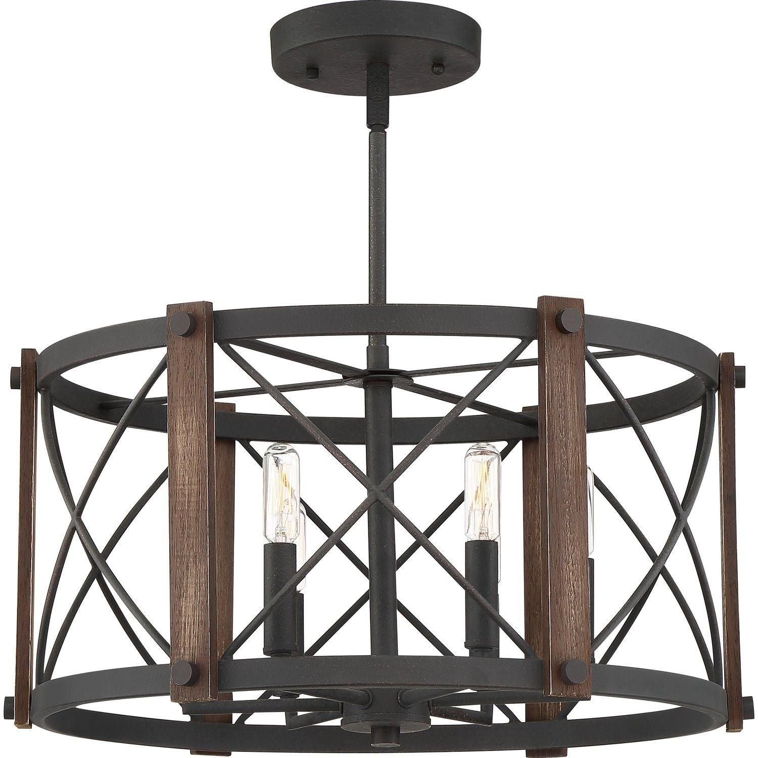 Baron Semi-Flush Mount | Quoizel – Canada Light Shop