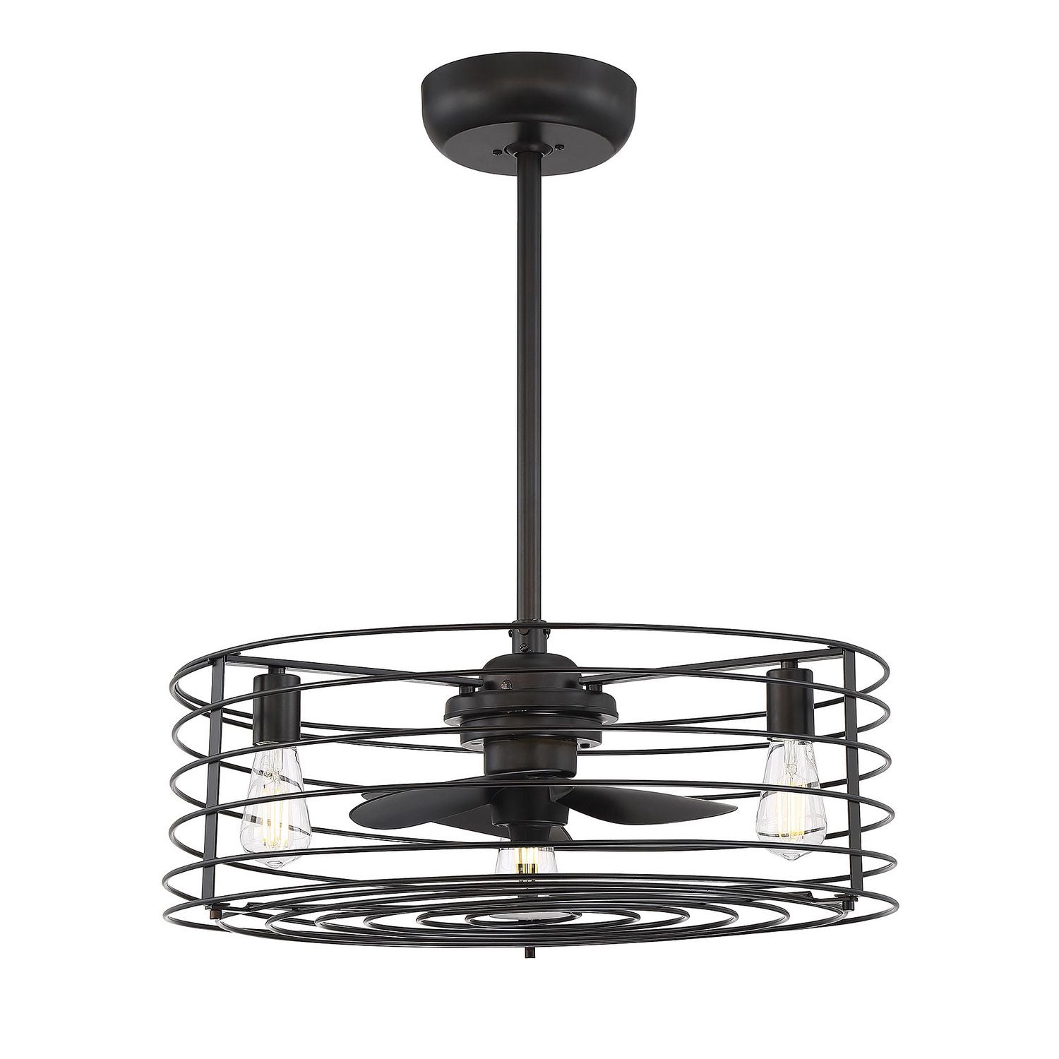 Meridian M2007ORB Three Light Fan D'lier in Oil Rubbed Bronze