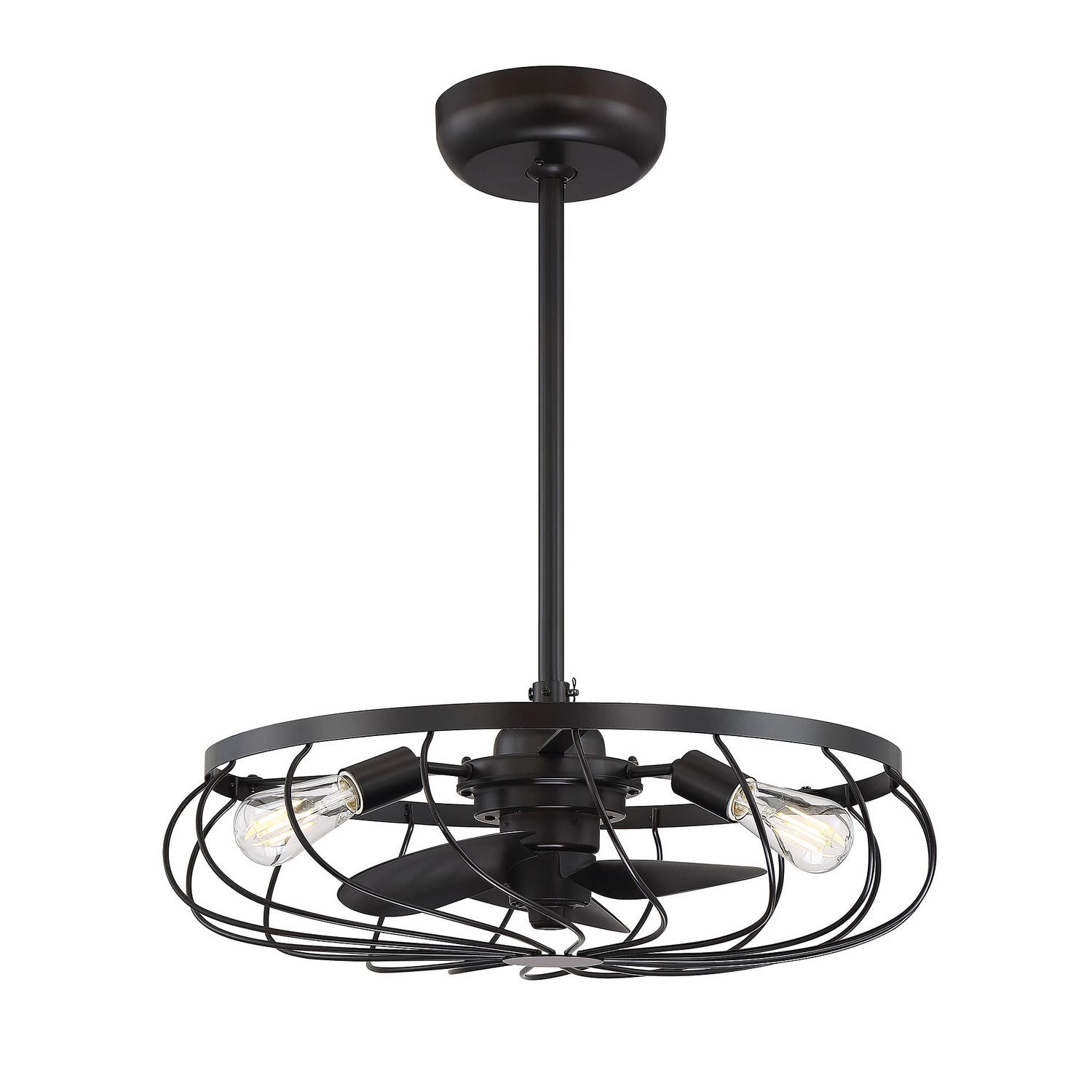 Meridian M2008ORB Three Light Fan D'lier in Oil Rubbed Bronze