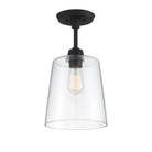 Meridian M60010MBK One Light Semi-Flush Mount in Matte Black