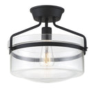 Meridian M60011MBK One Light Semi-Flush Mount in Matte Black