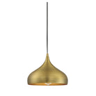 Meridian M70075NB One Light Mini Pendant in Natural Brass