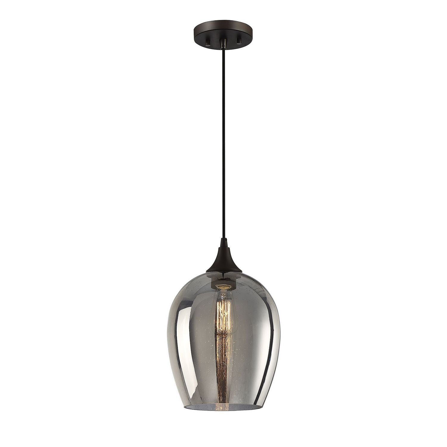 Meridian M70076ORB One Light Mini Pendant in Oil Rubbed Bronze